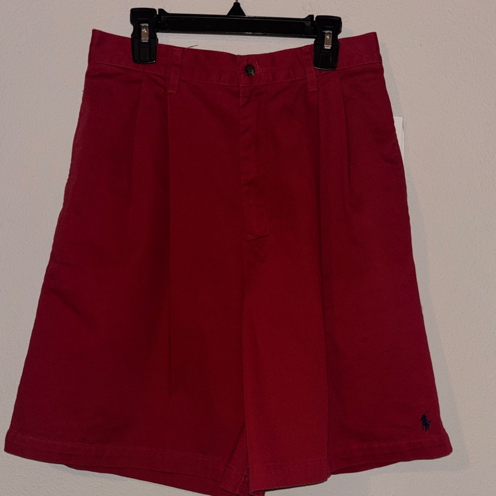 Vintage Ralph Lauren Red Khaki Shorts‎